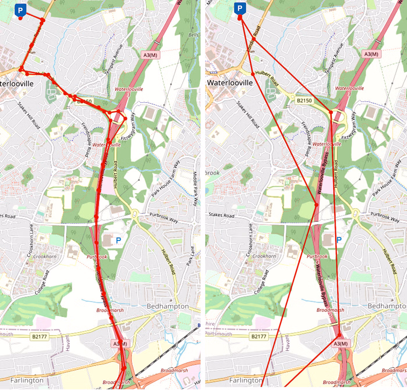 A demonstration of tracking accuracy between brands of trackers
